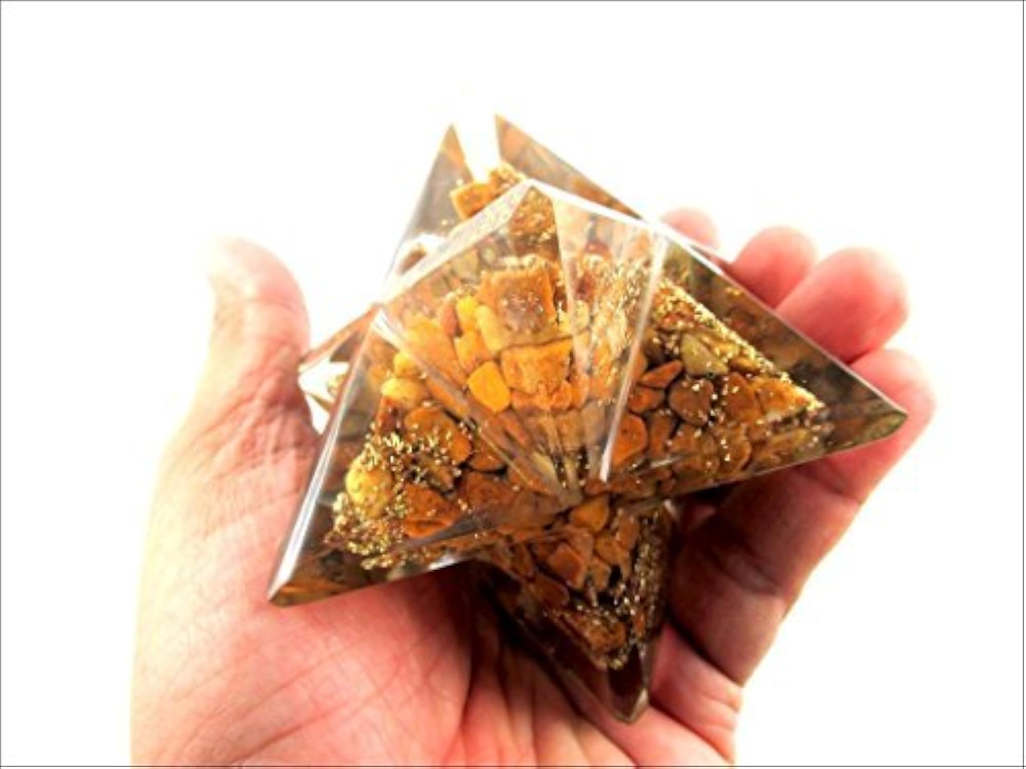 Jet Yellow Jade Orgone Merkaba
